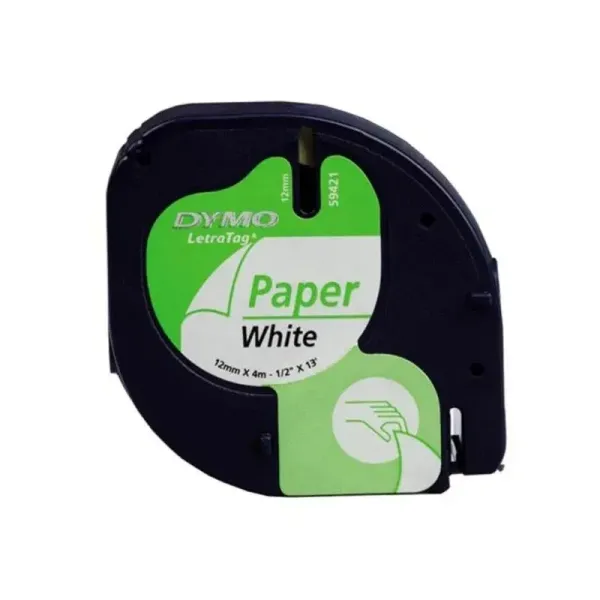 CINTA DYMO LETRATAG PAPEL NEGRO/BLANC