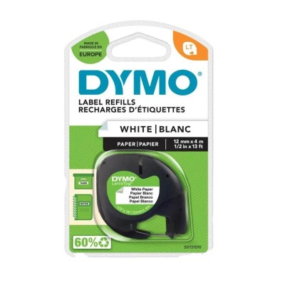 CINTA PARA ROTULADORA 12MMX4M BLANCO DYMO