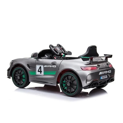 COCHE BATERIA MERCEDES AMG GT4 PLATA