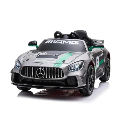 COCHE BATERIA MERCEDES AMG GT4 PLATA