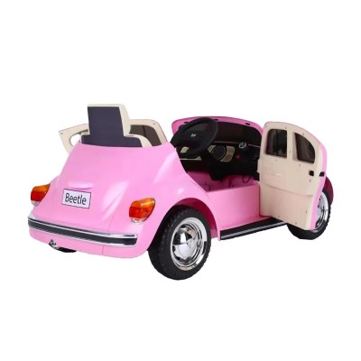 COCHE BATERIA VW BEETLE ROSA