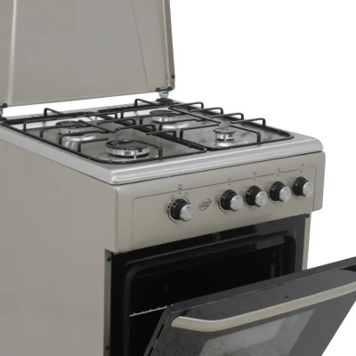 COCINA GAS + HORNO GRILL GRIS 4 FUEGOS 60CM LARRYHOUSE