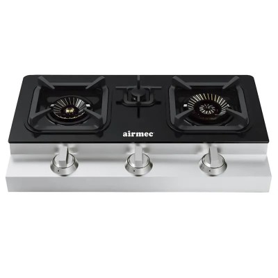 COCINA GAS CRISTAL TEMPLADO AIRMEC 3 FUEGOS