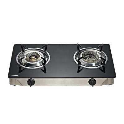 COCINA GAS INOX CON CRISTAL TEMPLADO 2 FUEGOS AIRMEC