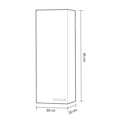 COLUMNA DE BAÑO KONCEPT BLANCO BRILLO 85X30X25CM BENOTTI