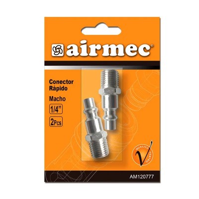 CONECTOR RAPIDO 1/4" MACHO (2 PCS) AIRMEC