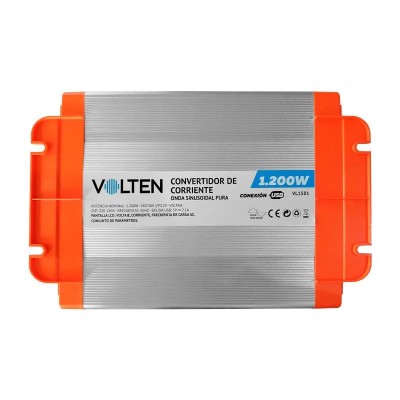 CONVERTIDOR DE CORRIENTE ONDA PURA CON PANTALLA LCD 1.200W VOLTEN