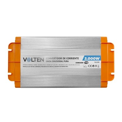 CONVERTIDOR DE CORRIENTE ONDA PURA CON PANTALLA LCD 3.000W VOLTEN