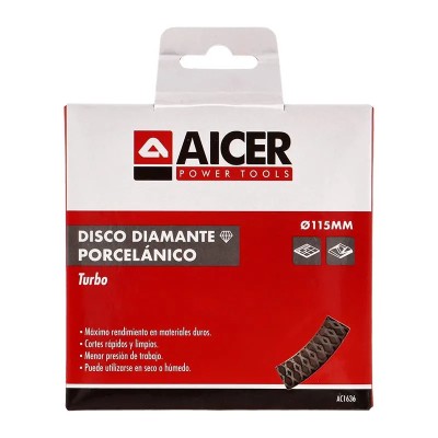 DISCO DIAMANTE TURBO PORCELANICO 115MM AICER