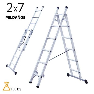 ESCALERA ALUMINIO AIRMEC (2 TRAMOS 2X7)