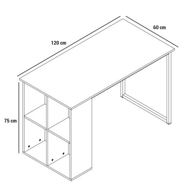 ESCRITORIO SERIE TARAJAL 120X60X75CM MOMI