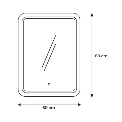 ESPEJO DE BAÑO 60X80 CM LUZ LED BENOTTI