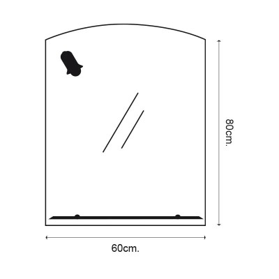 ESPEJO DE BAÑO 60X80 CM UN FOCO BENOTTI