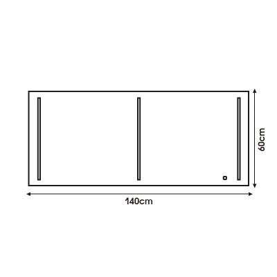 ESPEJO DE BAÑO LED 140X60 CM SERIE DOHA BENOTTI