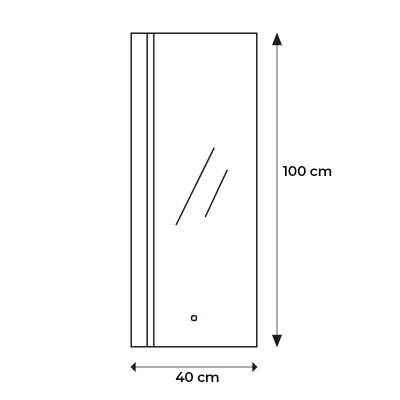 ESPEJO DE BAÃO LED 40X100 CM SERIE CANADA BENOTTI