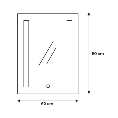 ESPEJO DE BAÑO LED 60X80 CM SERIE MUNICH BENOTTI