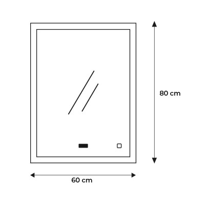 ESPEJO DE BAÃO LED 60X80 CM SERIE TOKIO BENOTTI