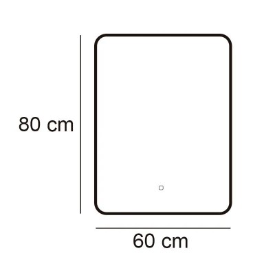 ESPEJO DE BAÑO LED 60X80CM SERIE KUNLUN BENOTTI