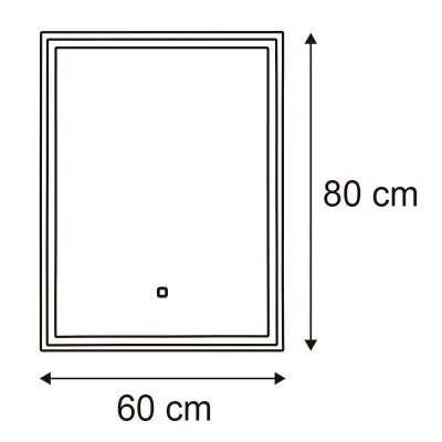 ESPEJO DE BAÃO LED 80X60 CM SERIE BORACAY BENOTTI
