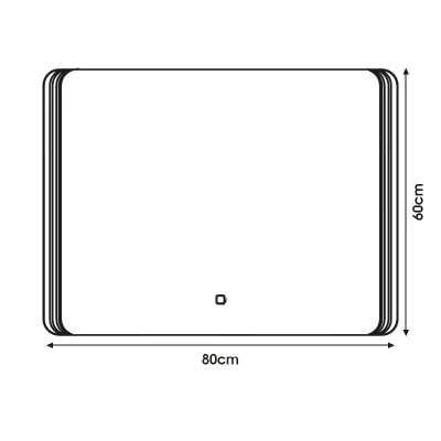 ESPEJO DE BAÃO LED 80X60 CM SERIE PANAMA BENOTTI