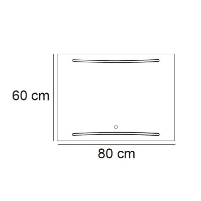 ESPEJO DE BAÃO LED 80X60CM SERIE LUCANIA BENOTTI