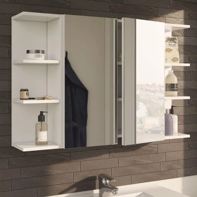 ESTANTERÍA RINCONERA DE BAÑO BLANCO BRILLO 65X20X21CM BENOTTI