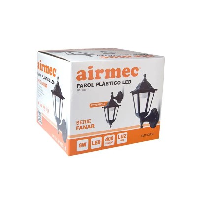 FAROL PLÁSTICO LED REVERSIBLE NEGRO SERIE FANAR AIRMEC