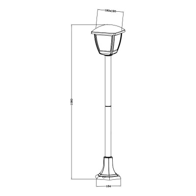 FAROLA EXTERIOR SERIE TÍVOLI 106X19X16.4 CM AIRMEC