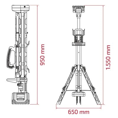 FOCO LED CON TRIPODE PAMACON 100W 10.000 LUMENS