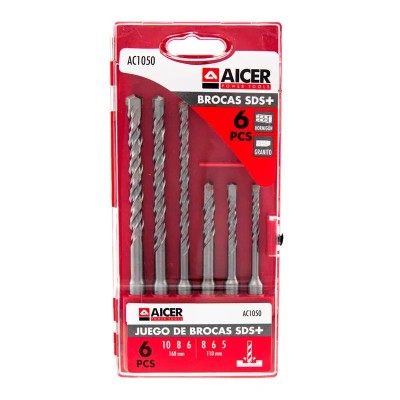 JUEGO BROCAS SDS+ 6 PCS AICER