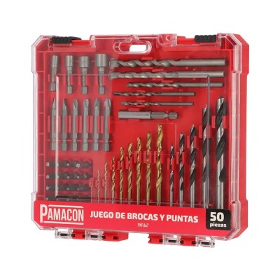 JUEGO DE BROCAS Y PUNTAS DESTORNILLADOR 50 PCS PAMACON