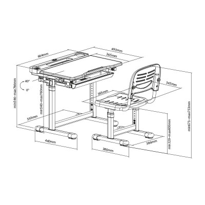 JUEGO MESA + SILLA VOLTEN