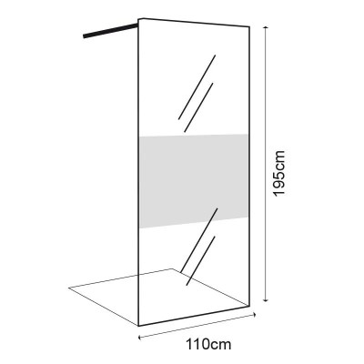 MAMPARA DUCHA 1 HOJA CRISTAL FIJO SERIE MIAMI BENOTTI (195X110CM 8MM)