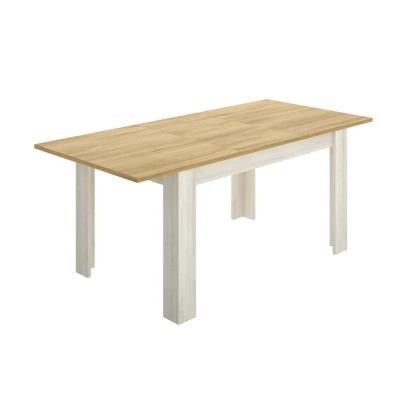 MESA DE COMEDOR EXTENSIBLE 78X140X90CM BL.ARTIK/R.CANADIAN MOMI