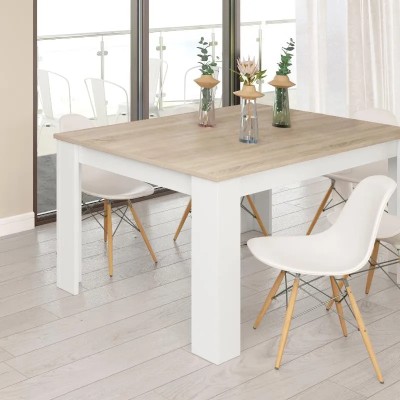 MESA DE COMEDOR EXTENSIBLE 78X140X90CM BL.ARTIK/R.CANADIAN MOMI