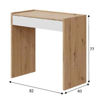 MESA ESCRITORIO + CAJÓN 77X82X40CM R. NODI/BL. ARTIK MOMI