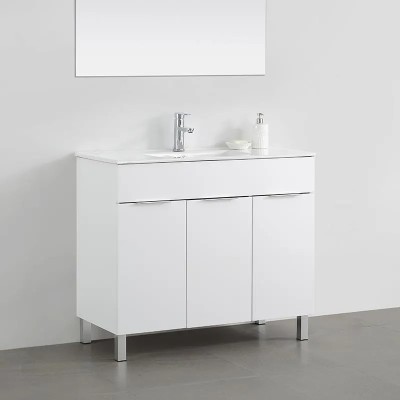 MUEBLE BAÑO BLANCO SERIE MINERVA 100X46X85CM