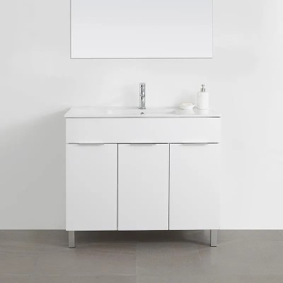 MUEBLE BAÑO BLANCO SERIE MINERVA 100X46X85CM