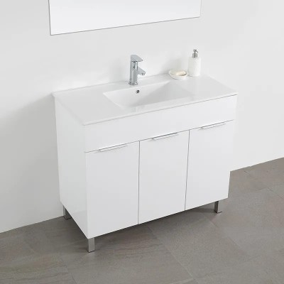 MUEBLE BAÑO BLANCO SERIE MINERVA 100X46X85CM