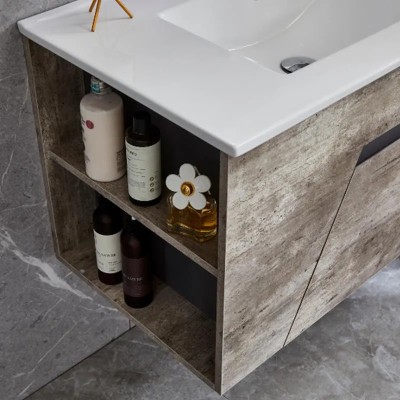 MUEBLE BAÑO GRIS MARRON SERIE VICTORIA 80X50X50CM BENOTTI