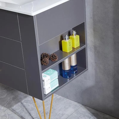 MUEBLE BAÃO GRIS SERIE TELLUS 80X46X85CM BENOTTI