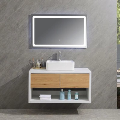 MUEBLE BAÑO SERIE NARCISO GABINETE 100X50X62CM ESPEJO 100X60CM BENOTTI