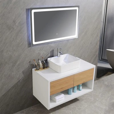 MUEBLE BAÑO SERIE NARCISO GABINETE 100X50X62CM ESPEJO 100X60CM BENOTTI