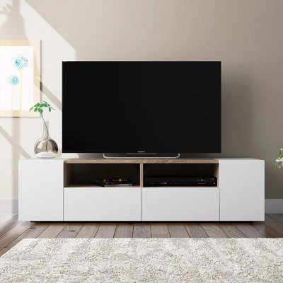 MUEBLE TV CON 4 PUERTAS 36X138X42CM BL. ARTIK/R. CANADIAN MOMI