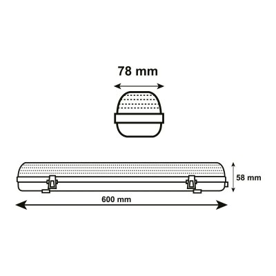 PANTALLA ESTANCA LED INTEGRADO 60CM 18W AIRMEC