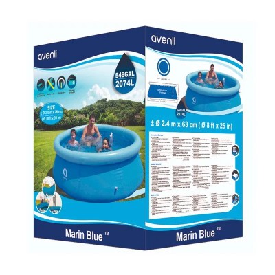 PISCINA HINCHABLE REDONDA DE PVC 240X63CM CON FILTRO DE CARTUCHO AVENLI