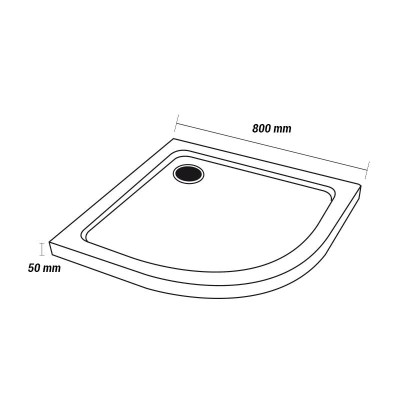 PLATO DUCHA ACRILICO ANGULAR BENOTTI (80X80X5CM)