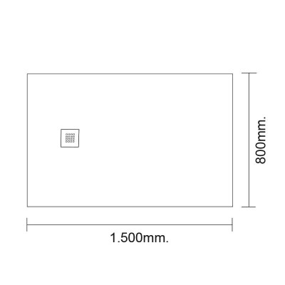 PLATO DUCHA CARGA MINERAL BLANCO BENOTTI  (150X80X3.5CM)