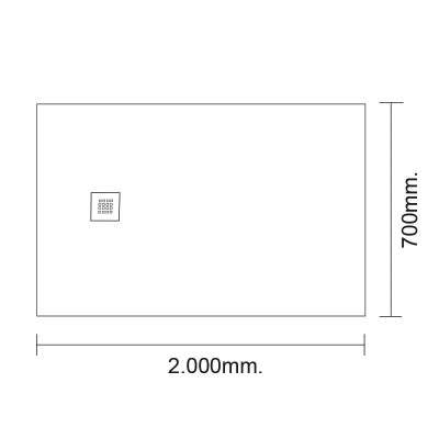 PLATO DUCHA CARGA MINERAL BLANCO BENOTTI  (200X70X3.5CM)