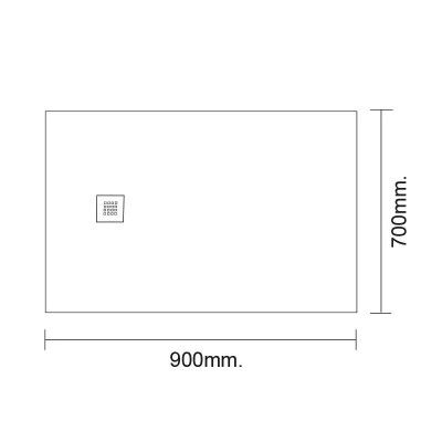 PLATO DUCHA CARGA MINERAL BLANCO BENOTTI (90X70X3.5CM)